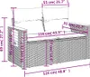 vidaXL Zahradní pohovka 2-sedák s polštářem Grey Poly Náhled obrázku produktu 11