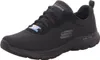 A black Skechers Flex Appeal 4.0 sneaker is shown from a side angle against a white background. Voir les images du produit