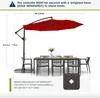 Sunula Ampelschirm 300 cm für Garten Balkon Terrasse, Rot Produktbild-Vorschau 2