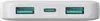 A close-up view of the ports on a white power bank. Produktbild-Vorschau