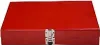 A closed red box with a silver latch on a white background. Produktbild-Vorschau
