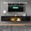 Merax Wand-TV-Ständer mit LED-Beleuchtung und 2 Türen, Produktbild-Vorschau 7