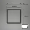 Briloner Tava LED Plafonnier, Plat, Lumière indirecte, Voir les images du produit 5