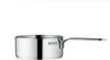 A stainless steel saucepan with a long handle is shown against a white background. Podgląd zdjęcia produktu