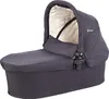 A dark gray baby bassinet with a beige quilted interior, shown from a side-angle against a white background. Produktbild-Vorschau