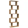 vidaXL Libreria divisoria 6 ripiani rovere artigianale Anteprima dell’immagine prodotto 1