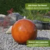 CLGarden Cortenstahl Kugelbrunnen 48cm Gartenbrunnen mit Produktbild-Vorschau 2