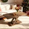 COSTWAY Couchtisch, Wohnzimmertisch mit Holzoptik & Breiten Produktbild-Vorschau 2