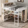 MODFU Lit Mezzanine Double 140x200 cm - Avec Bureau Intégré Voir les images du produit 1