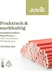 Trinkhalm aus Papier , in Rot, Ø 8 mm / 15 cm, 150 Stück in Produktbild-Vorschau 5