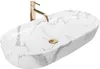 Rea Aufsatzwaschbecken Cleo 81 Marmo Shiny Oval White Produktbild-Vorschau 1
