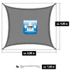 UV Sonnensegel 4x6 HDPE Rechteckig Sonnenschutz Überdachung Produktbild-Vorschau 4