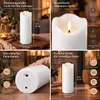 2er Set XL LED Echtwachskerzen 10 x 25 cm mit Timer, 3D Produktbild-Vorschau 6