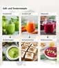 A collage of recipes made from juicer pulp, including broccoli soup, carrot cake, and beet hummus. Produktbild-Vorschau