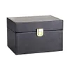 A black box with a gold clasp on a white background. Produktbild-Vorschau