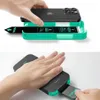 Two images showing the process of applying a screen protector to an iPhone using a jig. Podgląd zdjęcia produktu