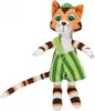 A plush toy cat standing against a white background. Voir les images du produit