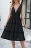 ASKSA Robe d'été femme dentelle col V sans manches Robe de Voir les images du produit 2