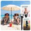 VOUNOT® Sonnenschirm Strandschirm 200cm mit Tragetasche und Produktbild-Vorschau 6