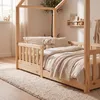 ecomi® Kinderbed 90x200 cm, huisbed met valbeveiliging en Productafbeelding-voorbeeld 3
