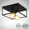 Deckenleuchte Vintage schwarz Metall Deckenlampe Industrie Produktbild-Vorschau 2