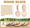 8 Stück Holzscheiben 25-28 cm Durchmesser, Runde Produktbild-Vorschau 5