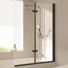 EMKE Duschabtrennung 110x140cm Faltwand für Badewanne Produktbild-Vorschau 2
