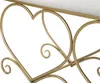 Banc Panca 105 x 51.5 x 37.5 cm Métal MDF Polyester Or Voir les images du produit 6