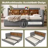 A collage of images showing a multifunctional daybed with storage and an extendable bed. Anteprima dell’immagine prodotto