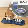 Silikon Napf mit Edelstahl Vorratsbehälter, 400ml, blau, Produktbild-Vorschau 3