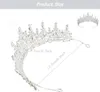 Silberne Krone, Tiara aus klarem Diamantkristall, elegantes Produktbild-Vorschau 2