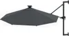 vidaXL Ombrellone da parete con LED 300 cm antracite Anteprima dell’immagine prodotto 11