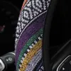 Leinen-Auto-Lenkradbezug, modischer Nationalstil, Produktbild-Vorschau 2