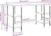vidaXL Scrivania con ripiano in legno di recupero 140 x 50 Anteprima dell’immagine prodotto 7