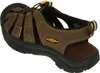 A single brown KEEN sandal is shown from a side angle against a white background. Produktbild-Vorschau