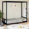 vidaXL Dětská postýlka Black 80x200 cm Masivní borovicové Náhled obrázku produktu 2