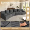Merax Modulares Sofa 4-Sitzer aus Cordstoff, 4 frei Produktbild-Vorschau 6
