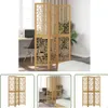 The Living Store 3-tlg. Raumteiler Braun Massivholz Produktbild-Vorschau 1