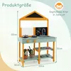 Detská kuchynská súprava COSTWAY, vonkajšia bahenná Náhľad obrázku produktu 2