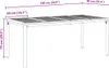vidaXL Tisch für Outdoor Natürlich und Schwarz 180 x 90 x Produktbild-Vorschau 8