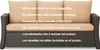 A sofa with cushions, featuring text in multiple languages stating that furniture is not included in the price. Produktbild-Vorschau