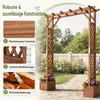 KOMFOTTEU, Arco di rose in legno con 2 fioriere, arco da Anteprima dell’immagine prodotto 3