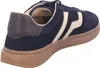 A side view of a navy blue Gant sneaker with cream accents and a brown heel tab, set against a white background. Anteprima dell’immagine prodotto