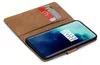 A book-style phone case with cards inserted, showing a smartphone screen with a "NEVER SETTLE" logo. Náhľad obrázku produktu
