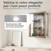 K-Möbel Vetrina sospesa in rovere Sonoma (80x60x25 cm) con Anteprima dell’immagine prodotto 5