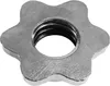 A close-up, studio shot of a star-shaped nut for a barbell. Náhľad obrázku produktu