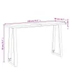 Tavolo consolle bordo albero 140x40x80 cm in legno Anteprima dell’immagine prodotto 8