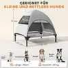 PawHut Hundeliege Outdoor mit Dach, Erhöhtes Hundebett für Produktbild-Vorschau 3