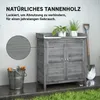 Holz Geräteschrank, Gartenschrank mit Pflanztisch, Produktbild-Vorschau 7