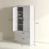 HOMCOM Küchenschrank, Hochschrank mit verstellbaren Produktbild-Vorschau 3